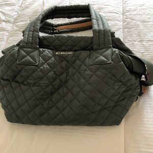 MZ Wallace gray padded nylon bag